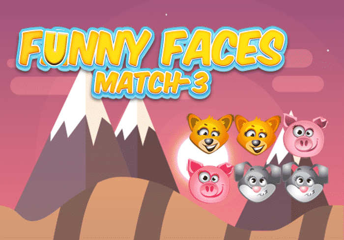 Funny Faces Match 3 Game