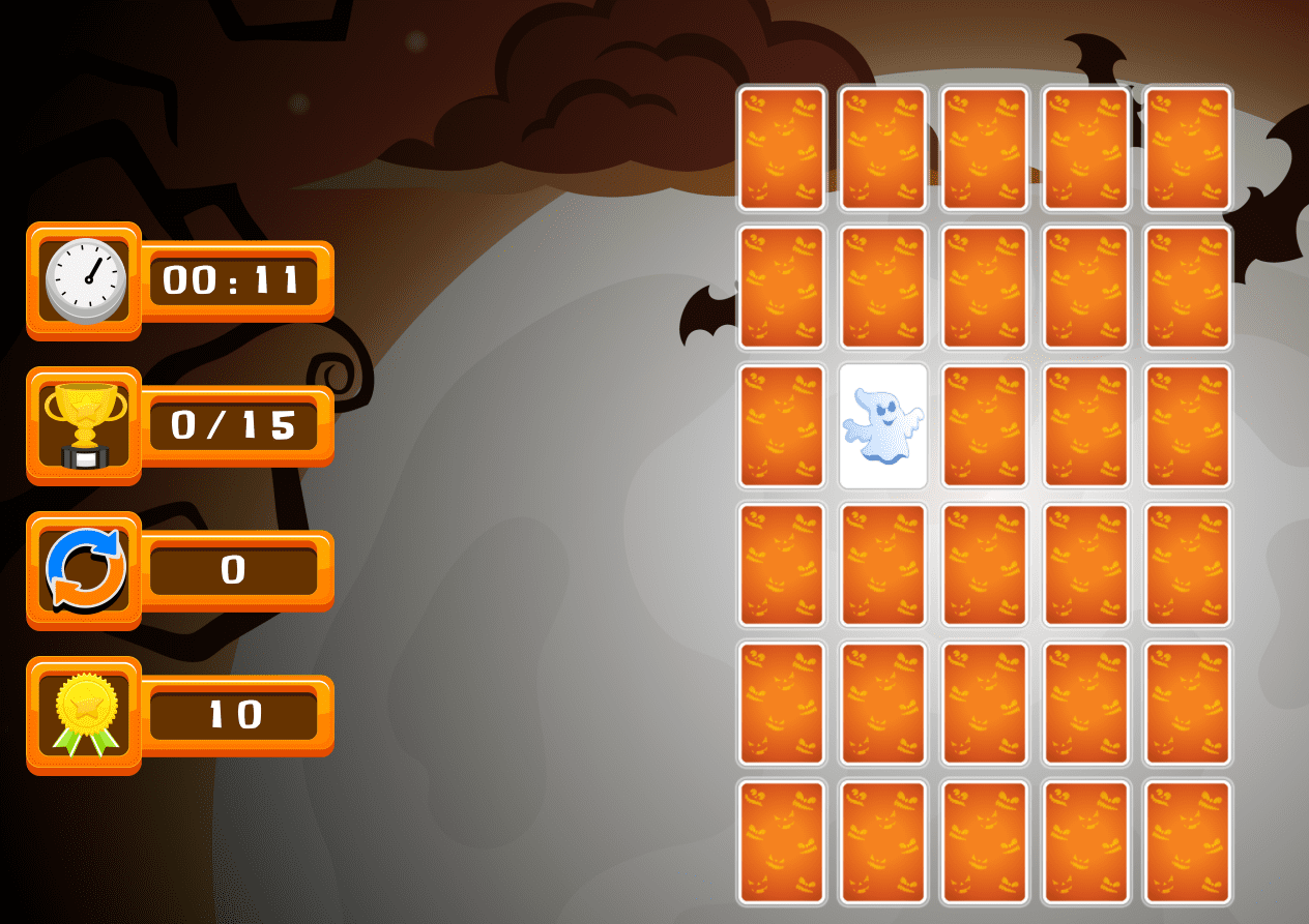 Jack-O-Lantern Pumpkin Memory Matching Game Cards 24 Emotional Intelligence Flashcards    Helps Children Identify Their Feelings & Emotions Skoolzy Educational Halloween Games 